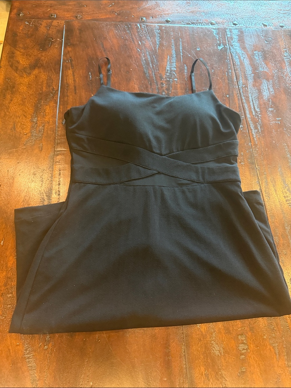 Emerald Sundae Black Dress with Spaghetti Straps